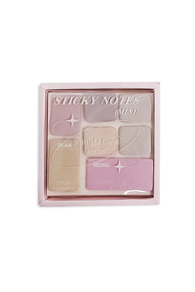 210 Yaprak Mini Sticky Notes Göz Farı Paleti Tasarımlı Yapışkan Not Kağıdı Seti (Rastgele Renk) - 5