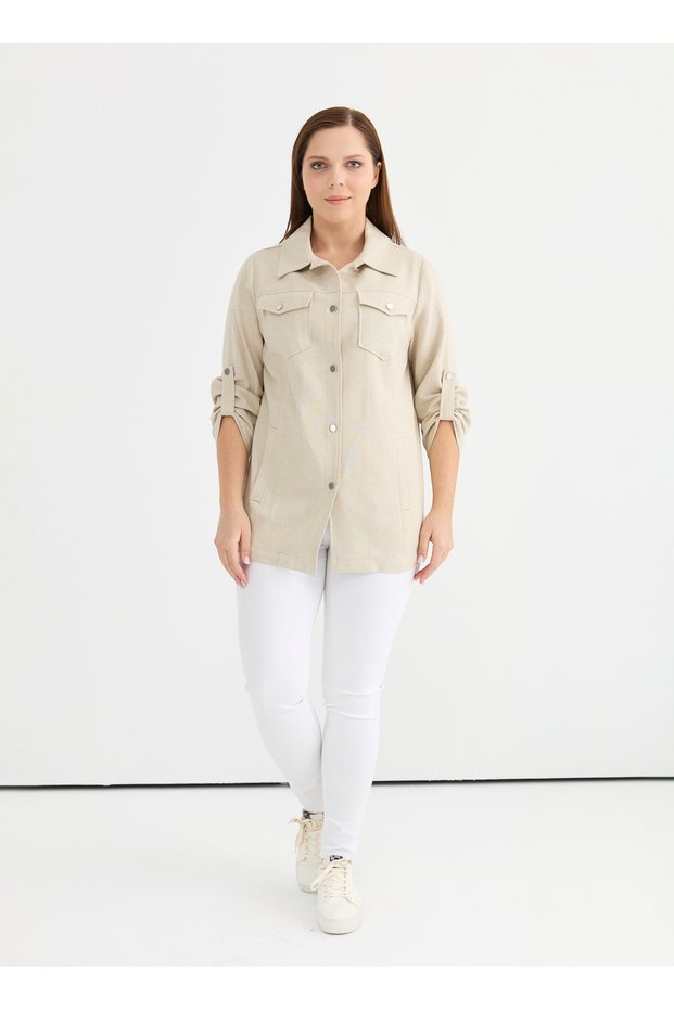 Normal Bej Kadın Ceket 25YSL1446-BB