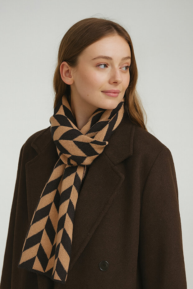Patterned Knitwear Scarf - 2