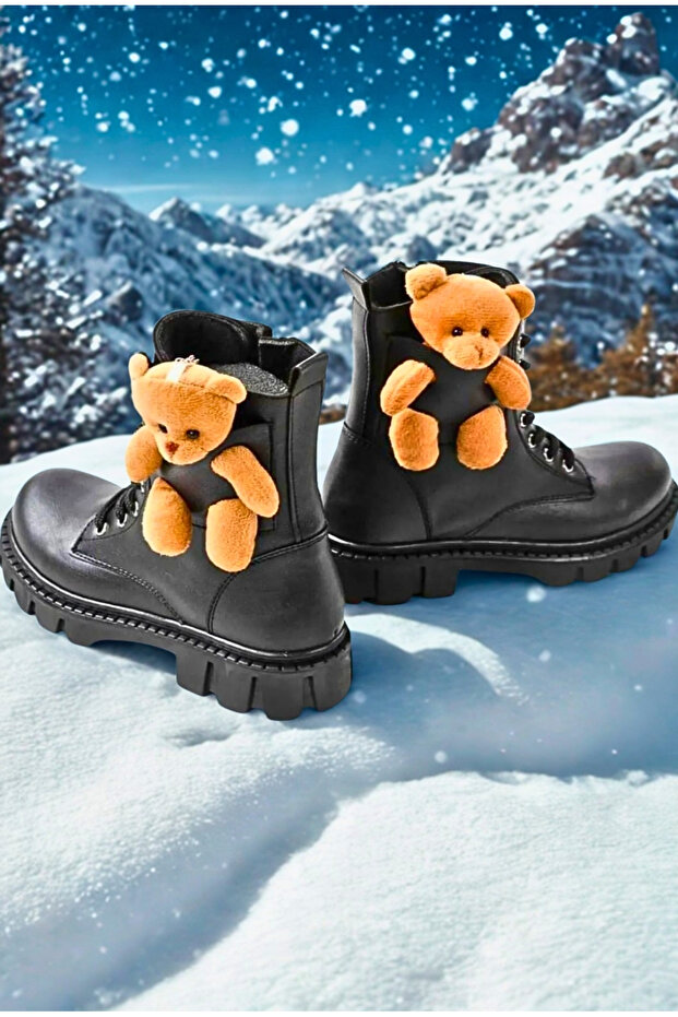 Napi ortopéd magas talpú mackós csizma Gyermek téli csizma Gyermek téli cipő Gyerekcsizma - 7
