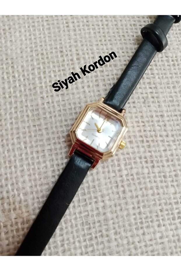 Vintage Watch Retro Minimal Black Cord Bb0120 - 3