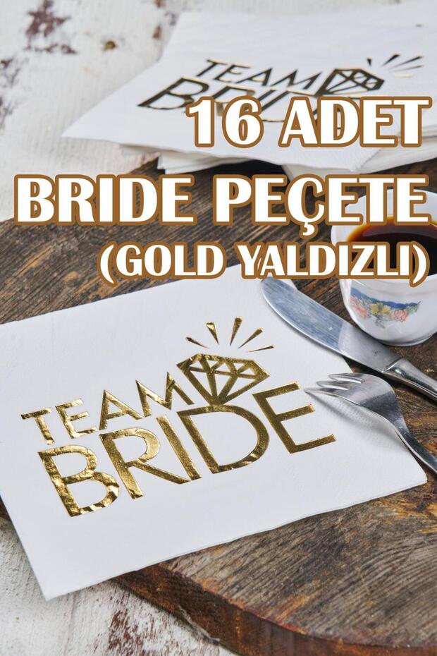16 Bride Party Napkins (Size: 33X33 cm)
