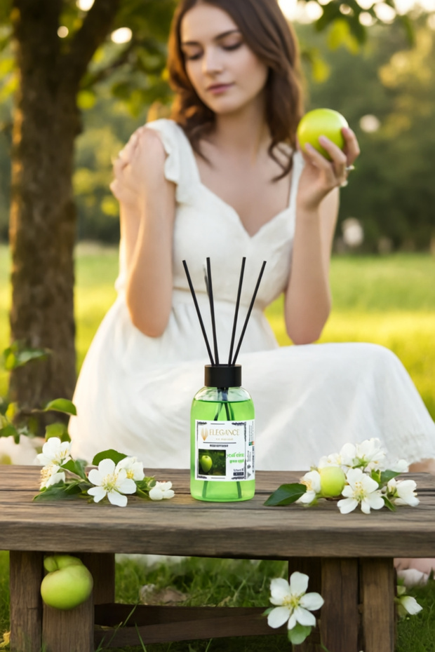Yeşil Elma Reed Diffuser Bambu Çubuklu Oda Kokusu 55 ml - 6