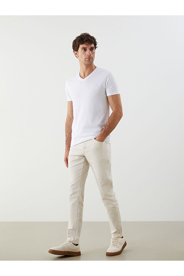 Slim Fit Gabardine Men's Trousers
