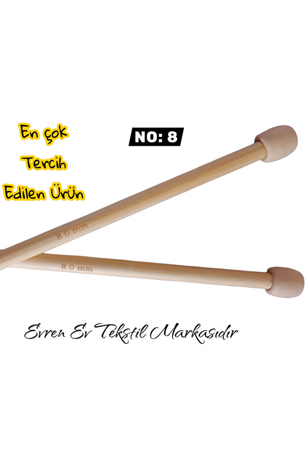Evren Bambu Örgü Şiş 8 Numara - 1