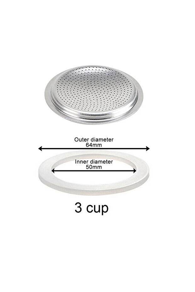 3 cup sieve Coffee Silicone Ring Italian Moka Pot Flexible Washer Gasket Ring Coffeeware Replace For