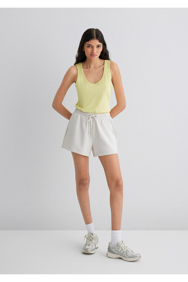 Gri Tencel TM Modal Şort 1410154-83746 - 2