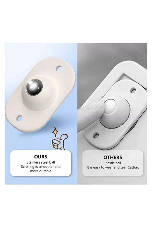 Set of 4 Self Adhesive Bearing Wheels for Multiple Objects - 4
