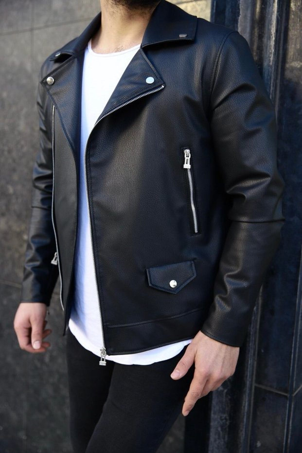 New Season Slim Fit Biker Leather Jacket