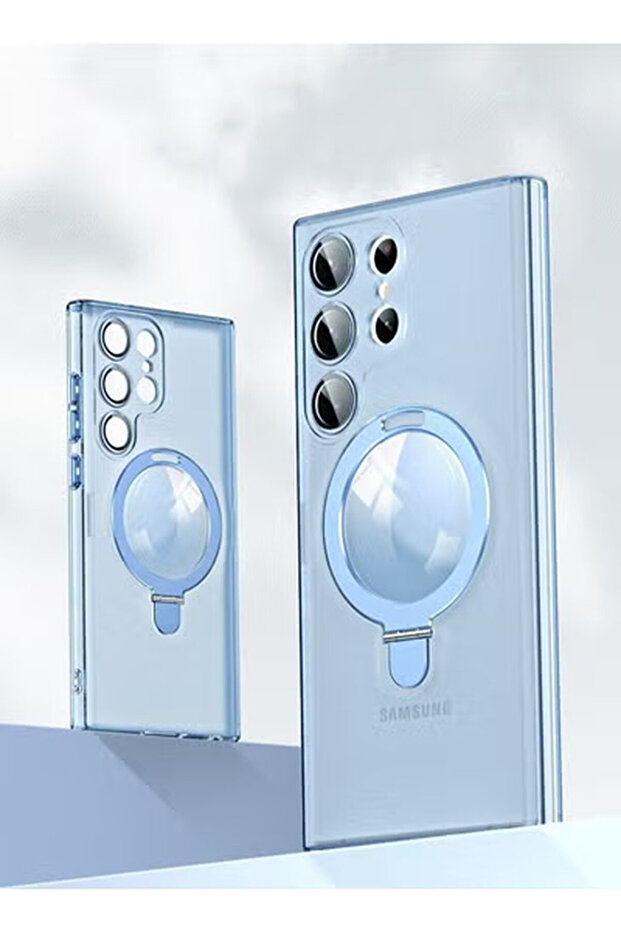 جراب Samsung Galaxy S23 Ultra، جراب S23 فائق النحافة مع حامل، يدعم الشحن اللاسلكي