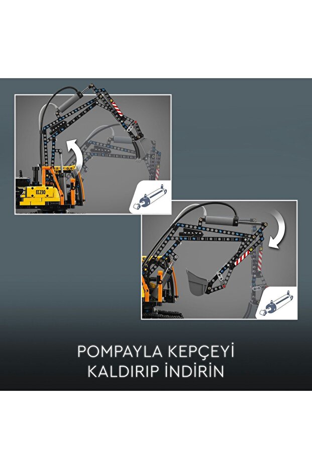 ® Technic Volvo FMX Kamyon ve EC230 Elektrikli Ekskavatör 42175 -10 Yaş ve Üzeri Set(2274 Parça - 8