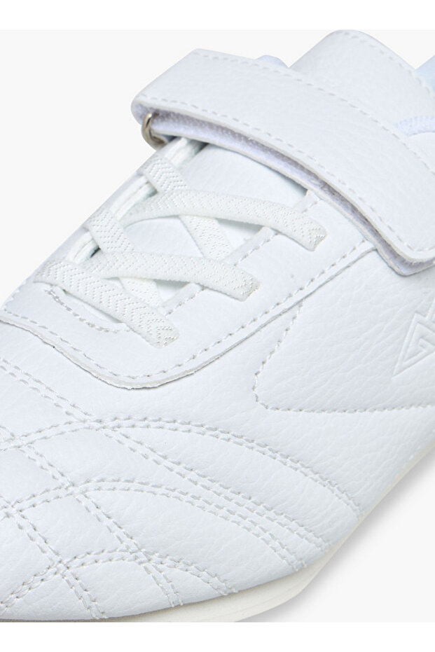 Solid Sports Shoes with Hook and Loop Closure - 4