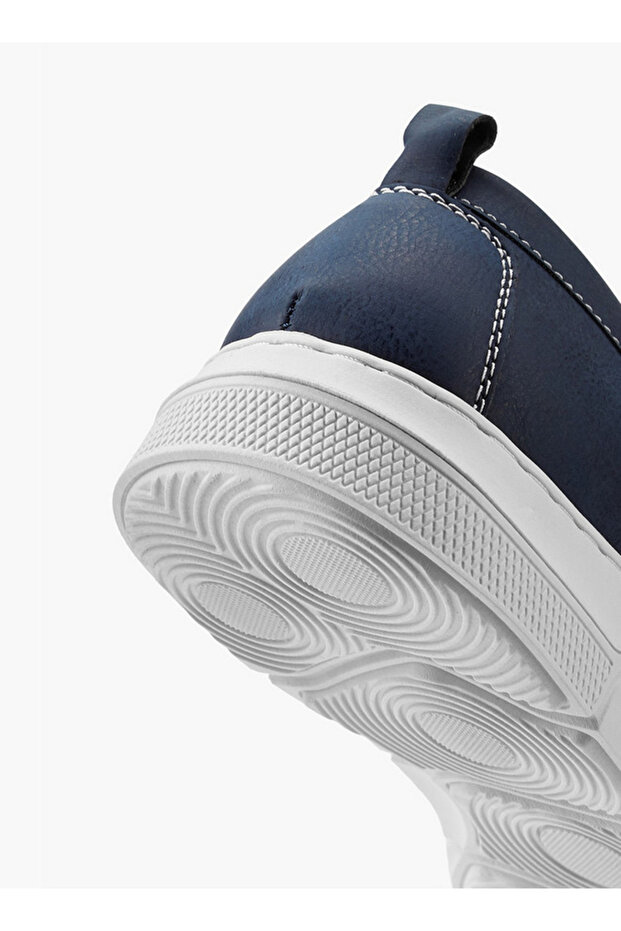 Solid Slip-On Loafers with Pull Tabs - 4