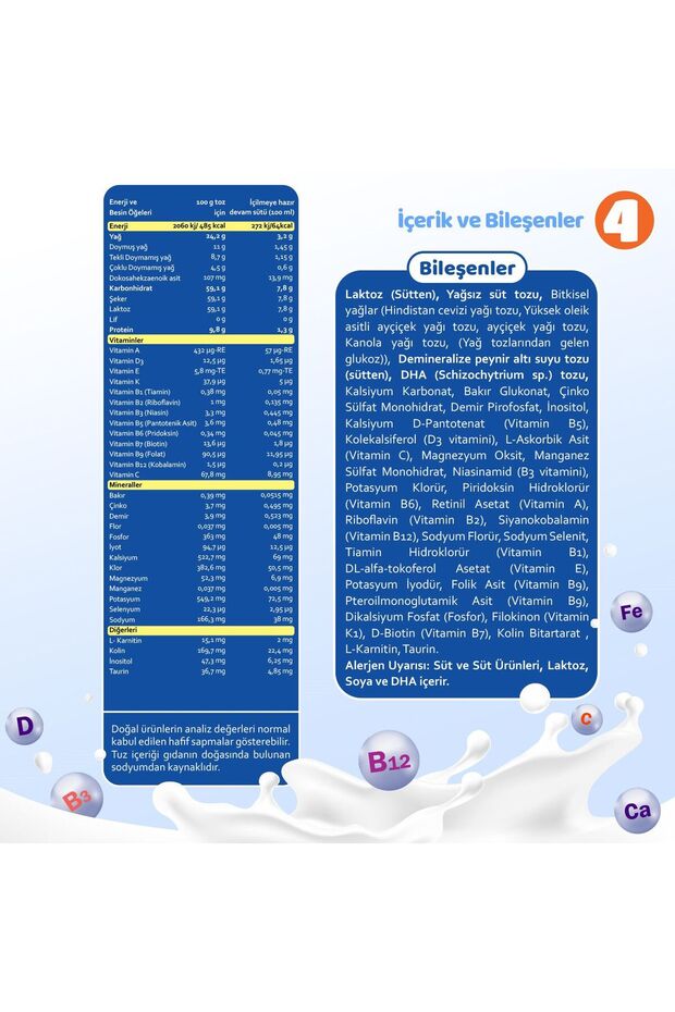 4 Numara Tek Kullanımlık Bebek Devam Sütü - 6