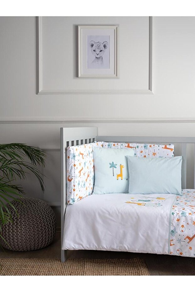 Sleeping Set (7 Pieces) - Giraffe - Blue - 60/70 cm