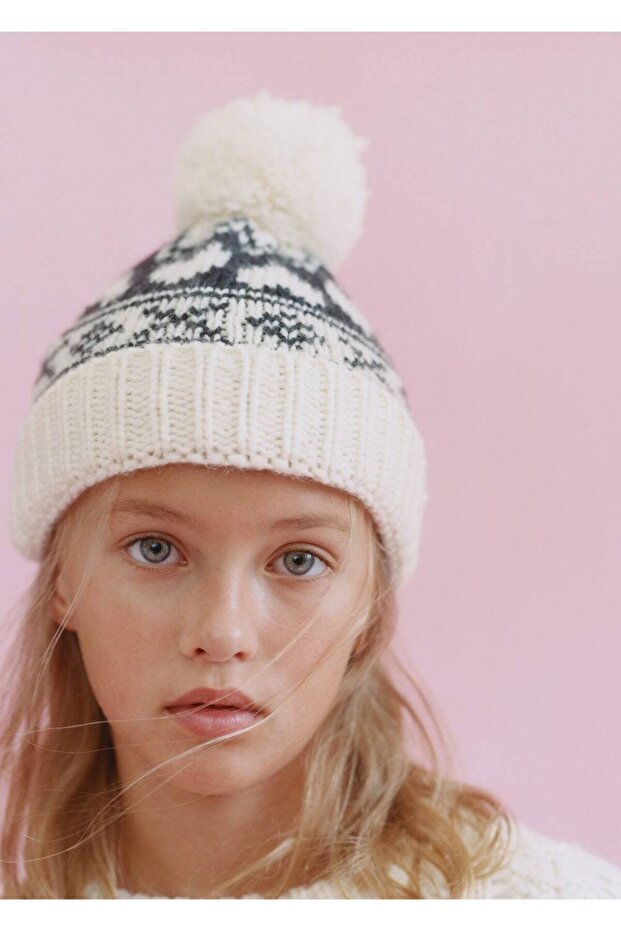 Ponponlu triko şapka - 5