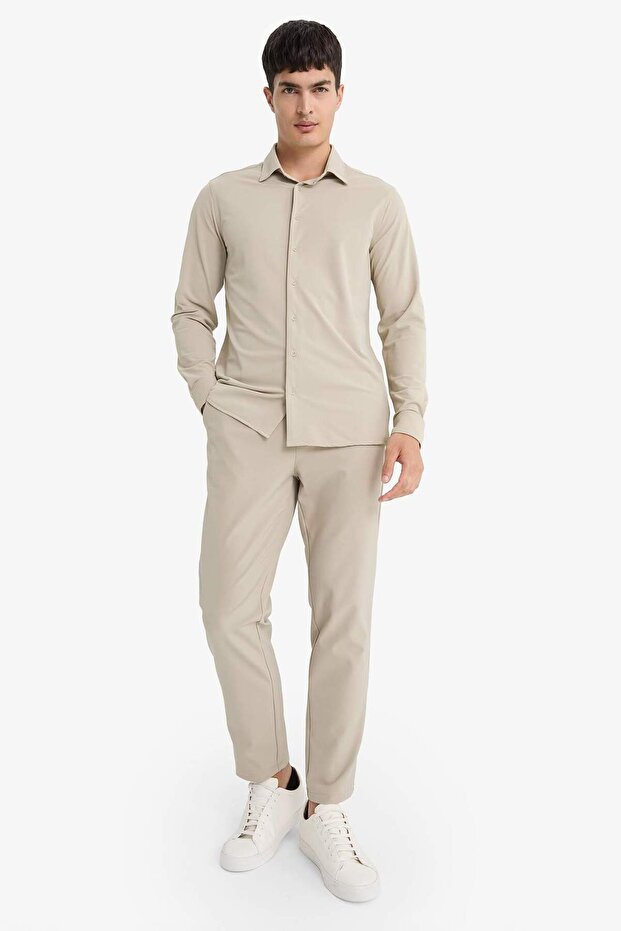 Tailored Regular Fit Kısa Paça Esnek Kumaş Teknik Pantolon F1672AX25AU - 2