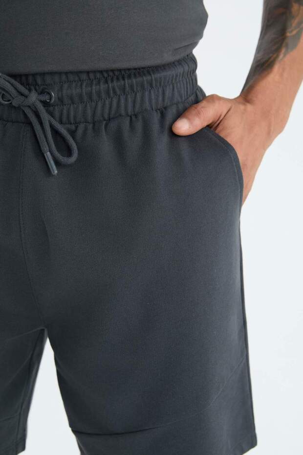 DeFactoFit Standart Fit Sporcu Beli Bağcıklı Cepli Şort E2585AX25SM - 5
