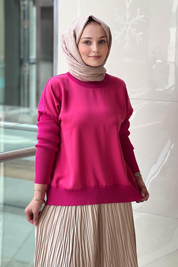 Triko Kollu Tunik - 1