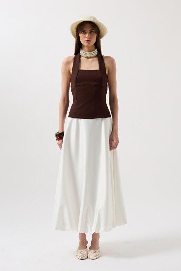 بلوزة قصيرة بحزام سميك - 2