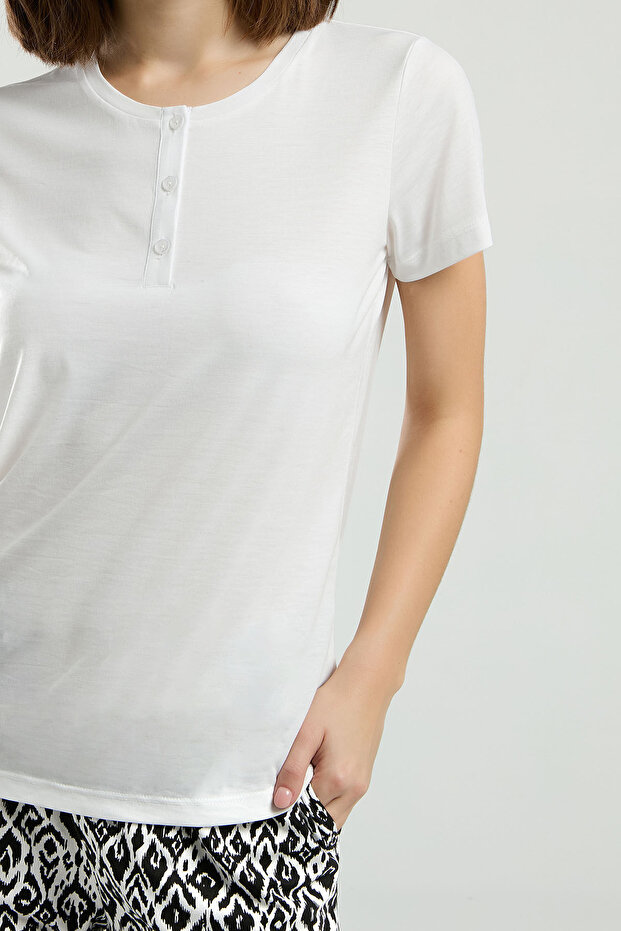 Ženska bela pidžama - 4