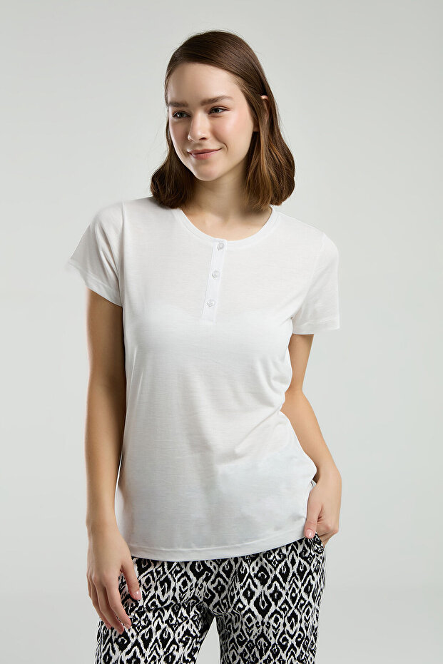 Ženska bela pidžama - 3