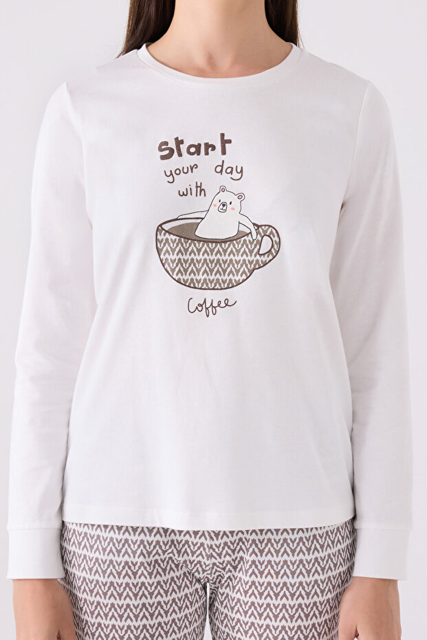 Ženska bela pidžama - 4