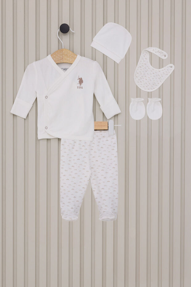 Baby Boy Crew Neck Pigment Printed Winter Regular Fit White Hospital Release Usb2022-C-V1