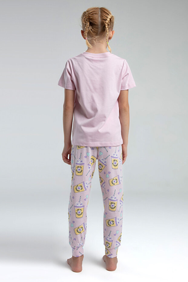 Devojčin roze pidžama set - 4