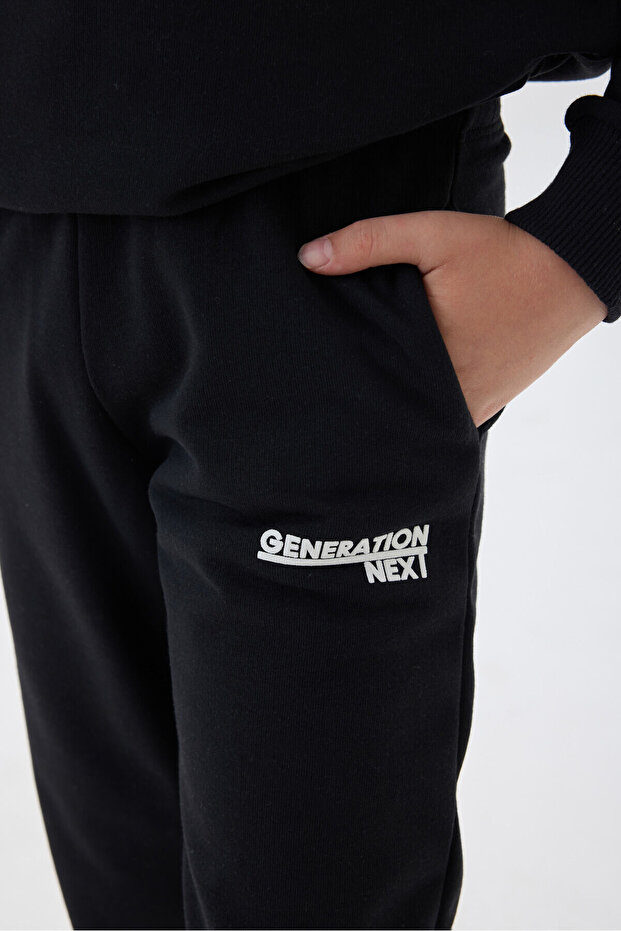 طقم بدلة رياضية سوداء للأولاد - 4