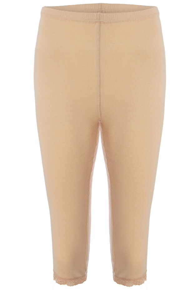 Women's 100% Cotton Lace Bermuda Capri Ten Tights 422