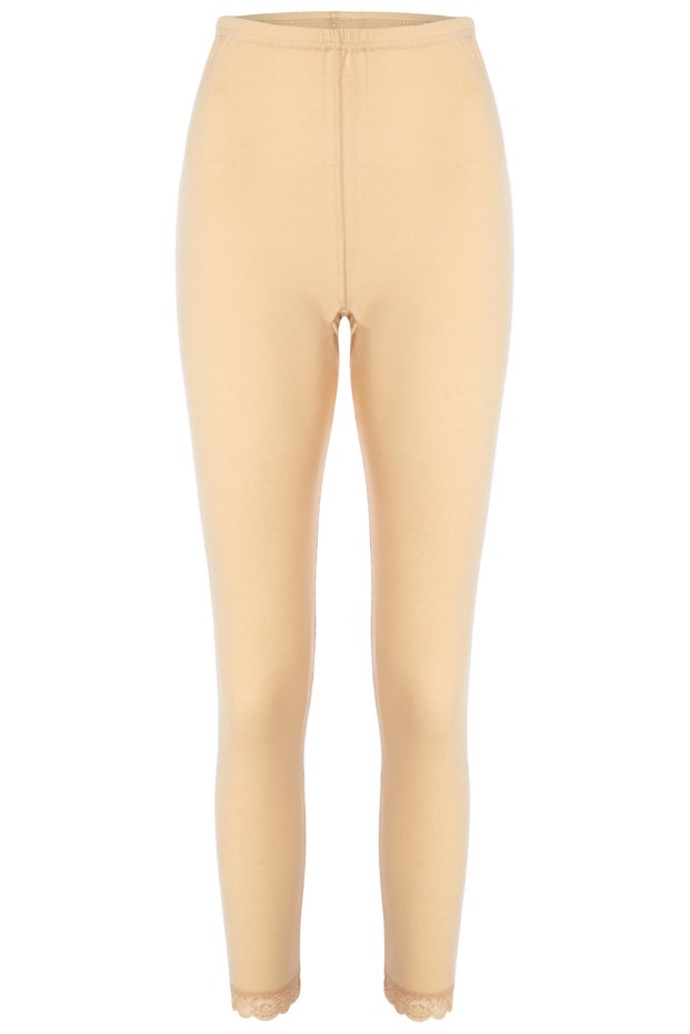 100% Cotton Women's Lace Long Underwear Skin Tights 720