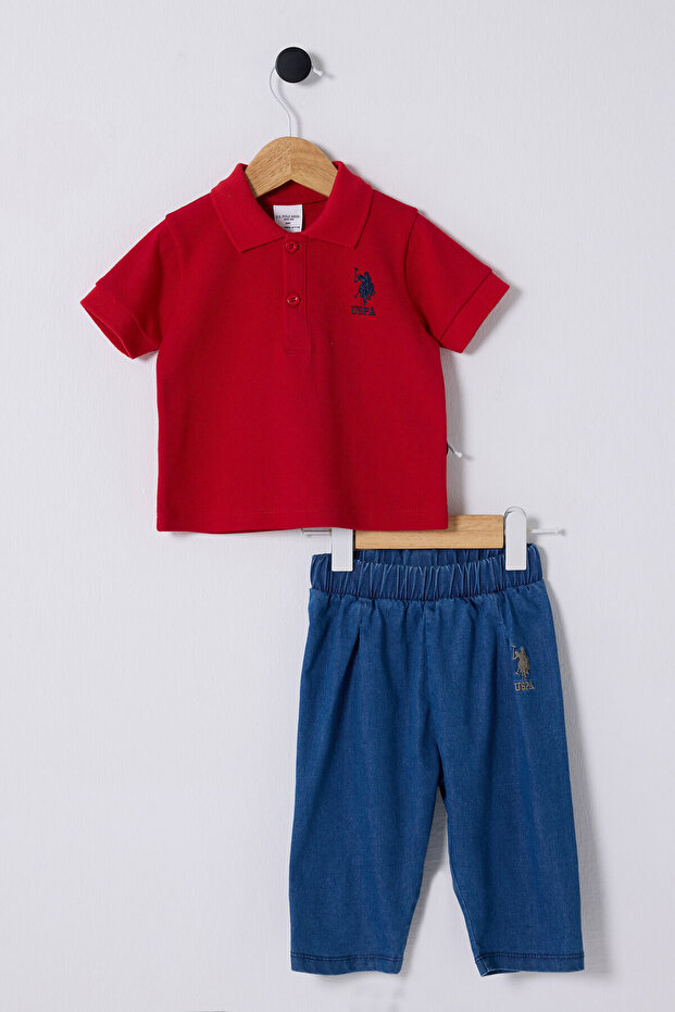 U.S. Polo Assn Red Baby Boy Set
