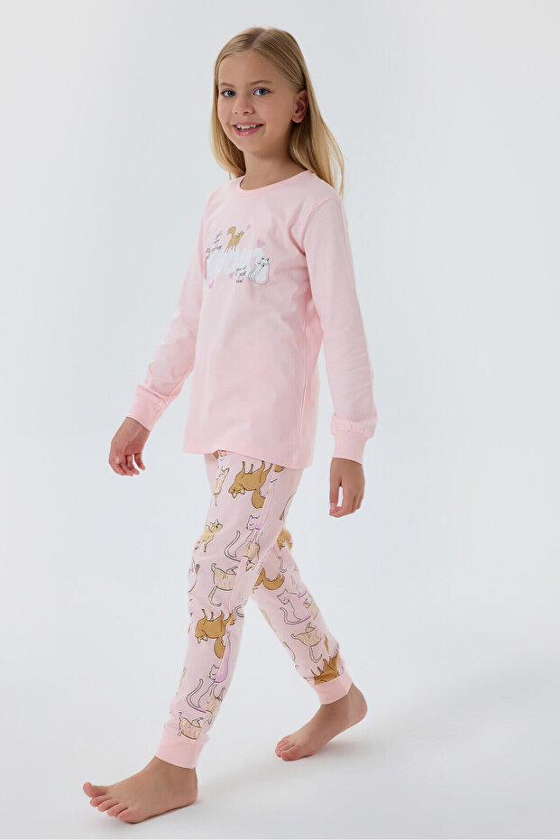 Devojčin roze pidžama set - 4