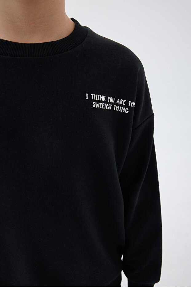 طقم بدلة رياضية سوداء للأولاد - 4