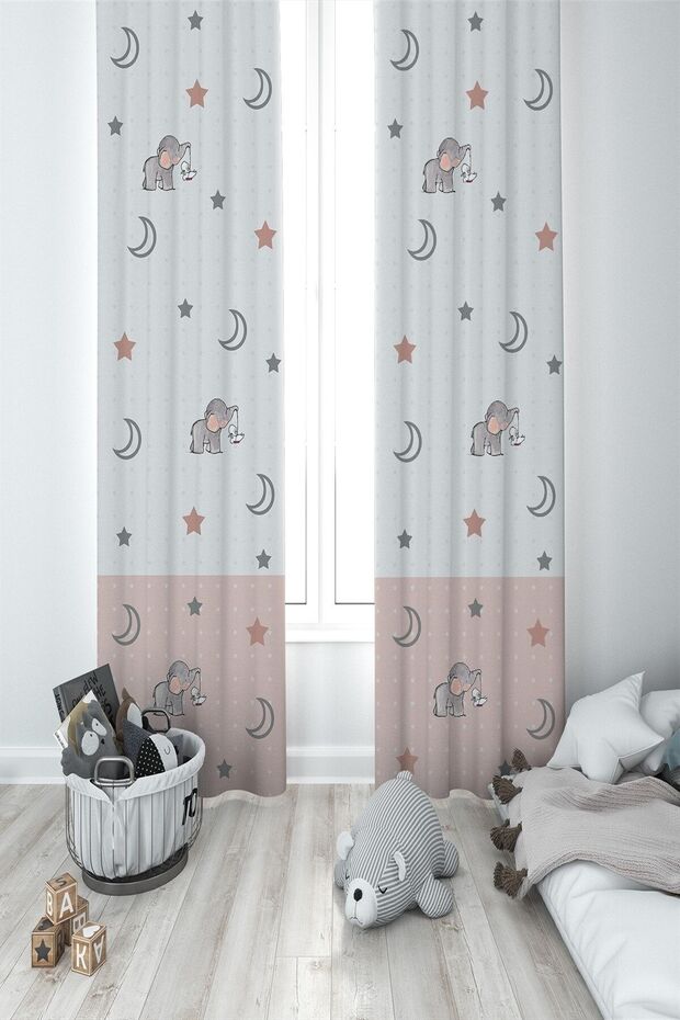 Children's Room Baby Room Background Curtain 2 Wings Tla-020