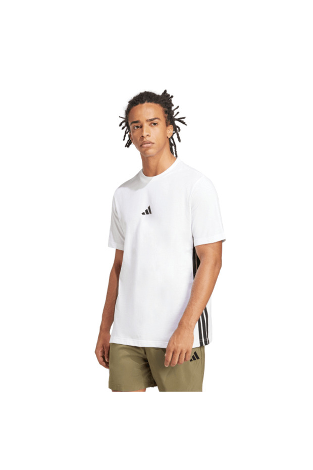 Essentials 3-Stripes Single Jersey Tişört - 4