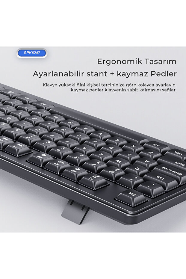 SPK6247 Kablolu Türkçe Q Klavye Siyah - 5