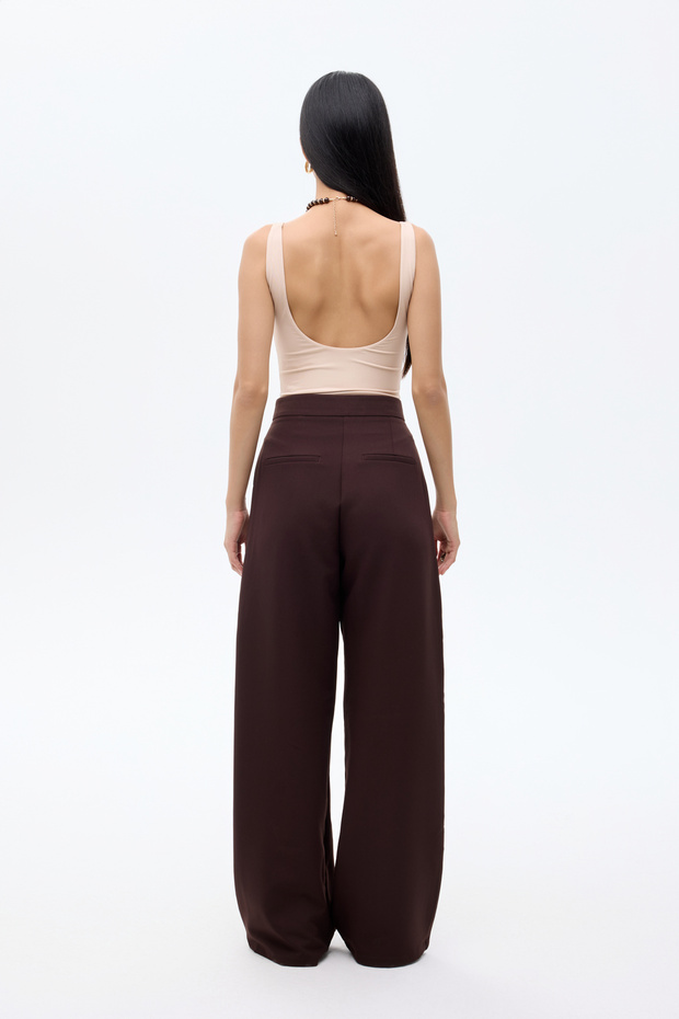 V Yaka Basic Bodysuit Bej - 5