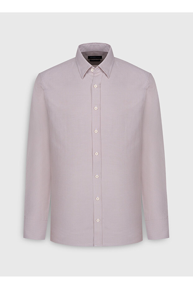 Slim Fit Düğmeli Yaka Bej Erkek Gömlek ACE202510036_GÖMLEK PAR DY - 1
