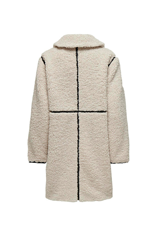 Kadın Krem Kadın Kaban ONLRUBI SHEARLING COAT OTW Krem - 2