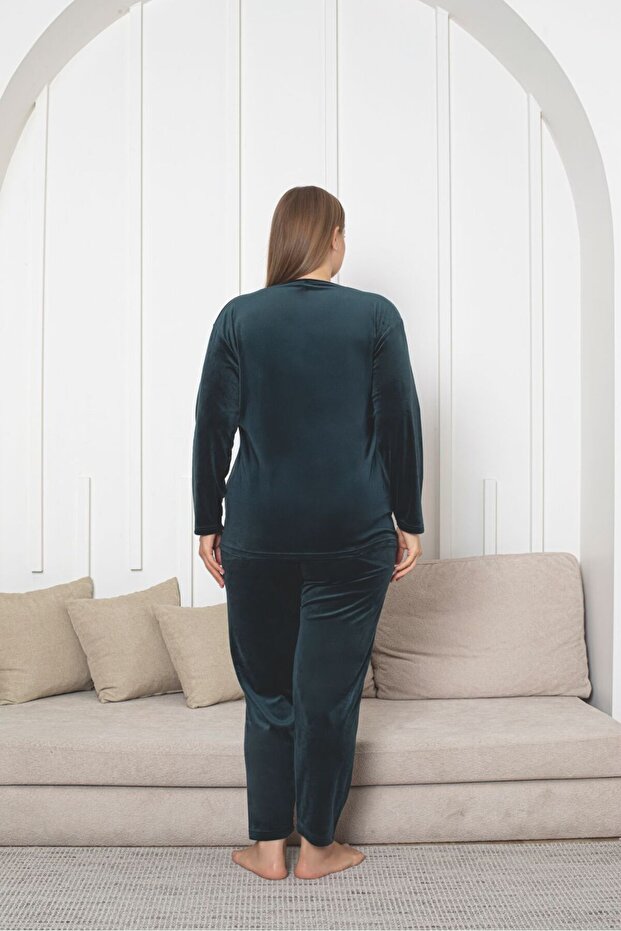 Σετ βελούδινες πιτζάμες Plus Size - 3