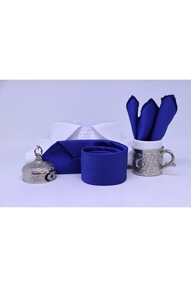 Dokuma Mendilli Kravat - 3