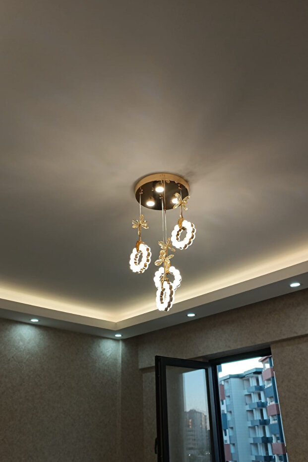 4 SARKIT PAPATYA LÜX LED AVİZE 2025 MODEL - 1