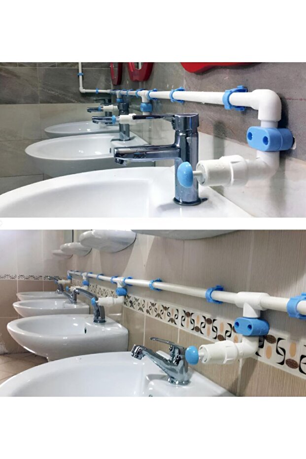 20 Lt 5 Tap Push Button Liquid Soap Dispenser with Central Storage – for School, Mosque and Bulk Use - 2