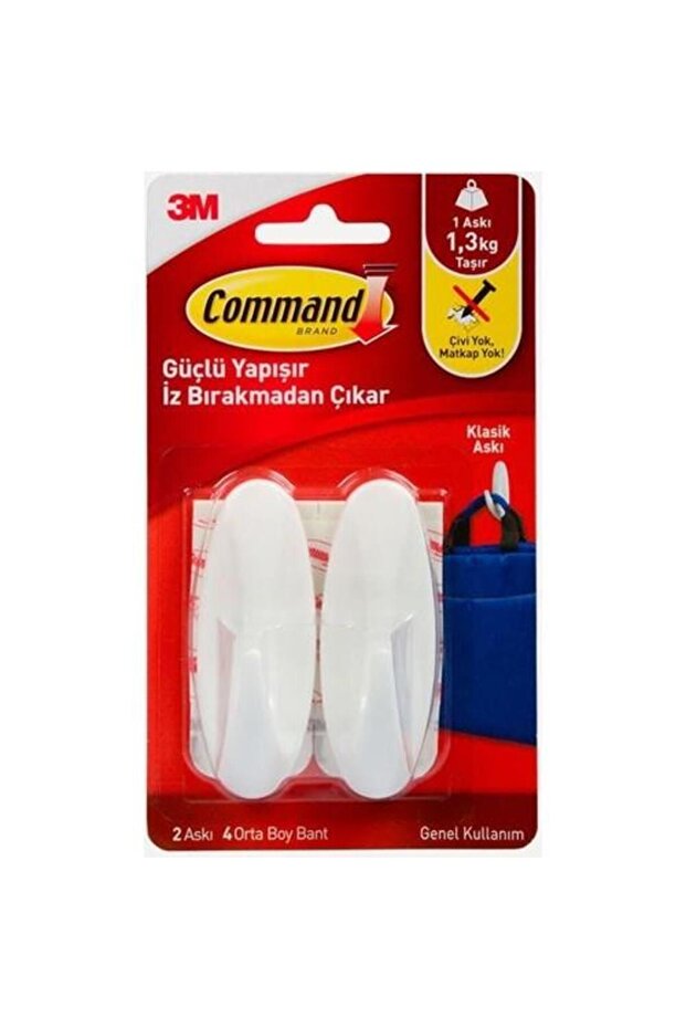 17081-tr Command Orta Boy Askı Beyaz - 1