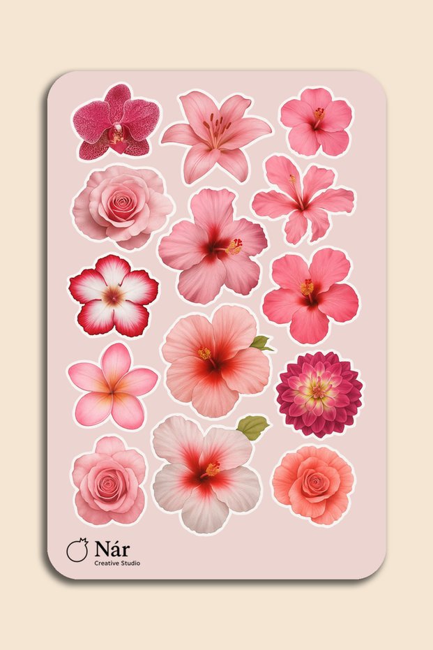 sticker 🌸 🌸 Çiçek Bahçesi Stickerları – 1 Sayfa – Ajanda, Planlayıcı ve ...