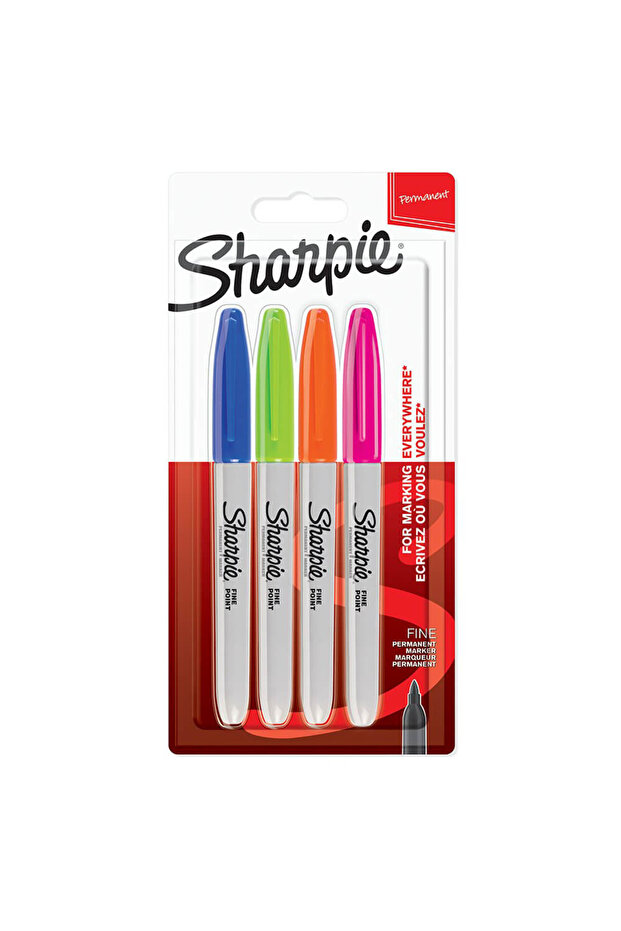 Fine Permanent Markör Canlı Renkler 4’lü Set 2065403 - 1