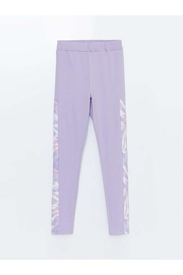 Batik Patterned Girl's Leggings with Elastic Waist (S4)