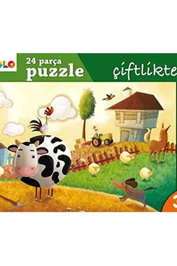 24 Parça Puzzle - Çiftlikte - Yer Puzzle - 1